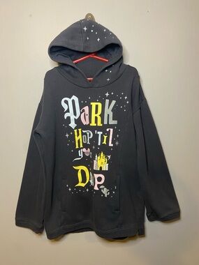 Disney Parks Authentic Original Girls Grey Graphoc Hoodie Size Medium